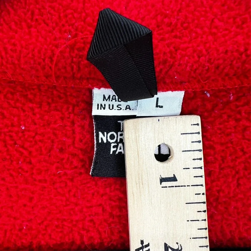 The North Face‎ Vintage Fleece Zipper Jacket Made in USA Red Size Large READ